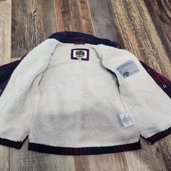 Girls Outdoor Kids Bass Pro shops Plaid snap button up coat 2T - Picture 3 of 6